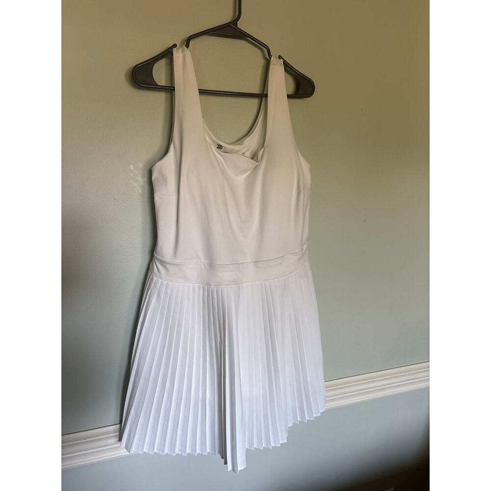 All In Motion White Pleated Tennis Dress Built-In Shorts Athletic Activewear XXL